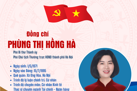 Infographic: Tóm tắt quá trình công tác của Phó Bí thư Thành ủy Hà Nội Phùng Thị Hồng Hà