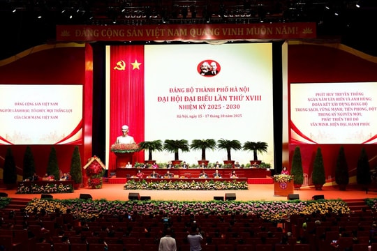 Bế mạc Đại hội đại biểu Đảng bộ thành phố Hà Nội khóa XVIII