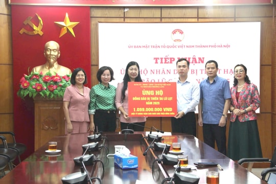 Hà Nội tiếp nhận gần 24,5 tỷ đồng ủng hộ nhân dân bị ảnh hưởng bão, lũ