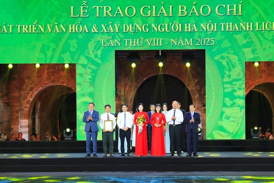 Báo Hànộimới giành giải A - Giải báo chí về Phát triển văn hóa và xây dựng người Hà Nội thanh lịch, văn minh lần thứ VIII