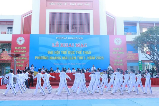 Đại hội Thể dục, thể thao phường Hoàng Mai thu hút hơn 600 vận động viên