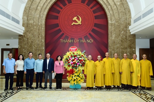 Giáo hội Phật giáo Việt Nam thành phố chúc mừng thành công Đại hội Đảng bộ TP Hà Nội