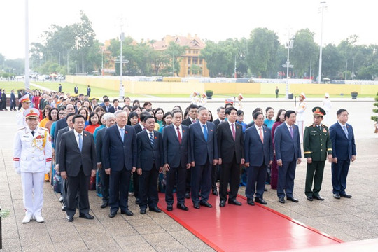 Các đại biểu Quốc hội vào Lăng viếng Chủ tịch Hồ Chí Minh trước Kỳ họp thứ 10, Quốc hội khóa XV