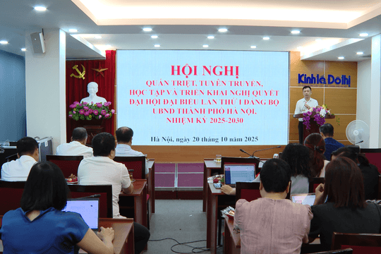 Báo Kinh tế & Đô thị tổ chức học tập, quán triệt Nghị quyết Đại hội Đảng bộ UBND TP Hà Nội lần thứ I