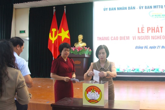 Quỹ Vì người nghèo phường Giảng Võ đạt hơn 1,3 tỷ đồng