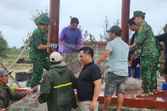 Đà Nẵng Sóng đánh tan tác, người dân nuôi cá lồng bè thiệt hại nặng nề