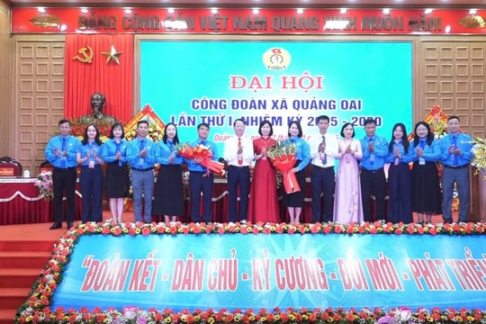 Đại hội Công đoàn xã Quảng Oai lần thứ I, nhiệm kỳ 2025 - 2030: Khẳng định vị thế tổ chức Công đoàn trong hệ thống chính trị cơ sở