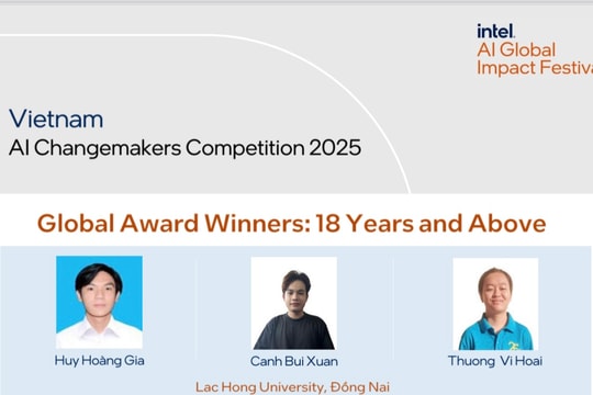 Học sinh, sinh viên Việt Nam được vinh danh dự án AI vì cộng đồng của Intel