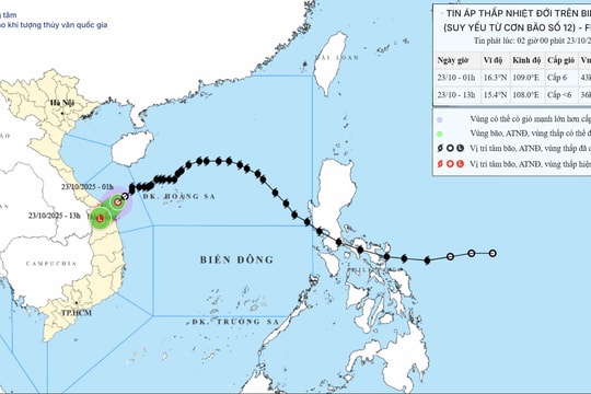 Bão số 12 suy yếu, miền Trung mưa lũ lớn trong nhiều ngày
