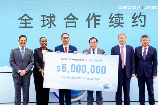Tập đoàn Chery và UNICEF mở rộng hợp tác lên 6 triệu USD Việt Nam trở thành điểm sáng của hành trình giáo dục bền vững