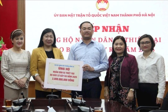 Tiếp nhận 31 tỷ đồng ủng hộ đồng bào chịu ảnh hưởng bão lũ qua MTTQ thành phố Hà Nội