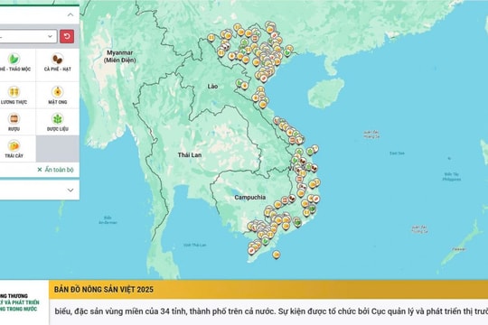 Chính thức ra mắt Bản đồ Nông sản Việt tại Tuần lễ Nông sản Việt 2025