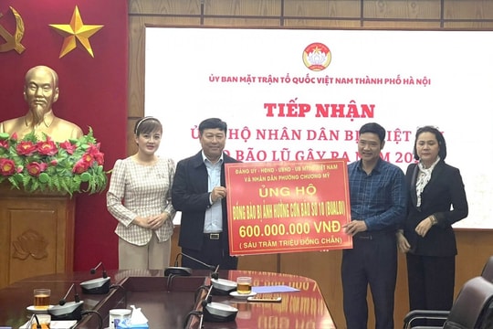 Hà Nội: Tiếp nhận gần 31 tỷ đồng ủng hộ Nhân dân các địa phương chịu ảnh hưởng bão lũ