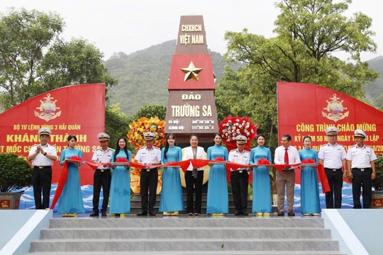 Khánh thành công trình mô hình cột mốc chủ quyền đảo Trường Sa tại Đà Nẵng