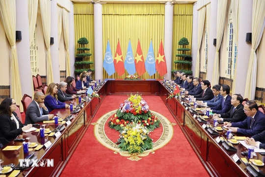 Chủ tịch nước Lương Cường hội đàm với Tổng Thư ký Liên hợp quốc