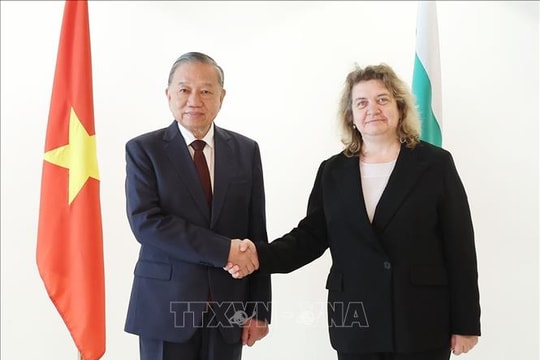 Tổng Bí thư Tô Lâm hội kiến Chủ tịch Quốc hội Bulgaria Natalia Kiselova