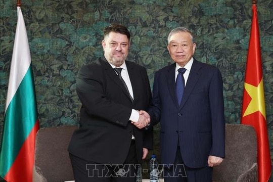 Tổng Bí thư Tô Lâm tiếp Chủ tịch Đảng Xã hội chủ nghĩa Bulgaria và đại diện các đảng cánh tả Bulgaria
