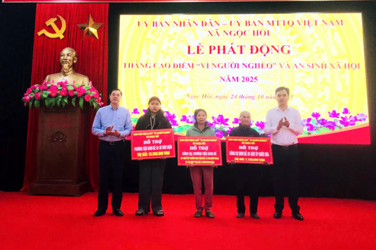 Xã Ngọc Hồi: phát động Tháng cao điểm “Vì người nghèo” và an sinh xã hội năm 2025