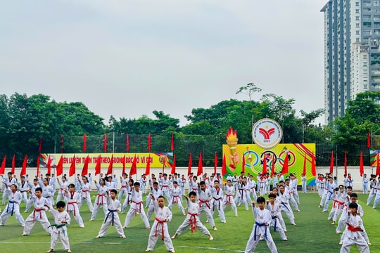 500 vận động viên dự Đại hội Thể dục thể thao phường Ô Chợ Dừa