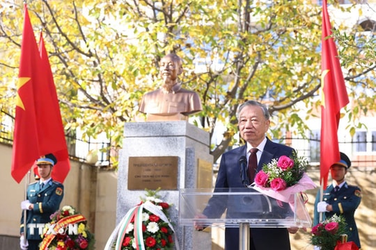 Tổng Bí thư Tô Lâm dự khánh thành Tượng Chủ tịch Hồ Chí Minh tại Bulgaria