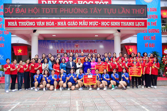 Phường Tây Tựu khai mạc Đại hội Thể dục Thể thao lần thứ I năm 2025