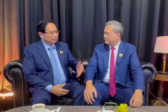 Thủ tướng Phạm Minh Chính gặp Thủ tướng Campuchia Hun Manet