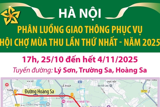 Hà Nội phân luồng giao thông phục vụ Hội chợ Mùa Thu lần thứ nhất - năm 2025