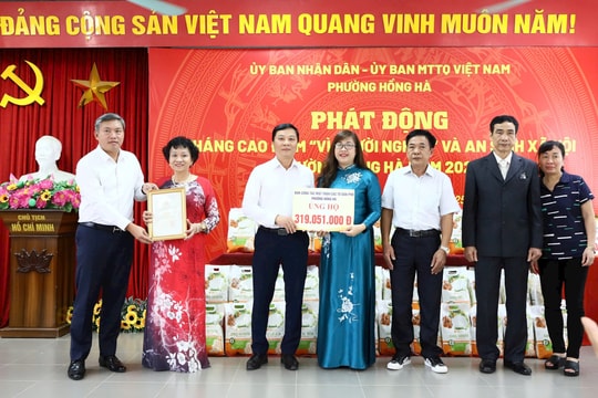 Phường Hồng Hà phát động Tháng cao điểm "Vì người nghèo" và an sinh xã hội năm 2025