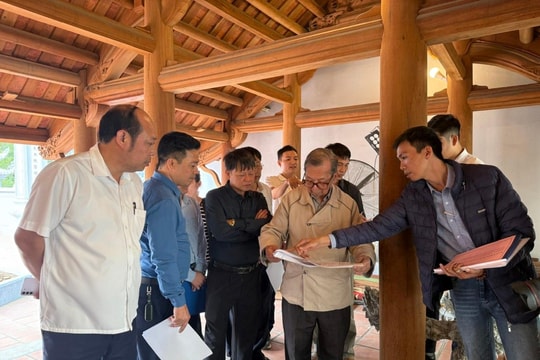 Dự án tu bổ, tôn tạo đình Hữu Bằng được triển khai đúng Luật Di sản văn hoá