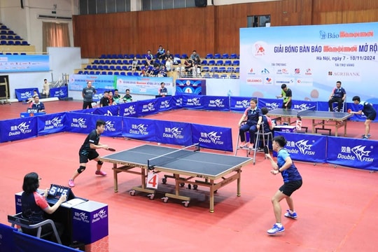 MOFIT - DOUBLE FISH tiếp tục đồng hành cùng Giải Bóng bàn Báo Hànộimới mở rộng lần thứ XII năm 2025