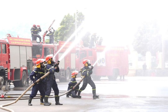 Sơn La: Gần 600 người diễn tập chữa cháy tại Nhà máy thủy điện Huội Quảng