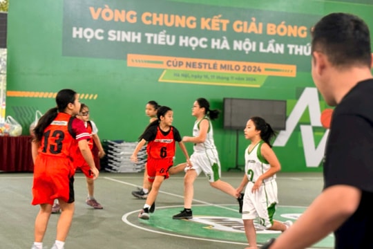 139 đội bóng dự Giải Bóng rổ học sinh tiểu học Hà Nội lần XIX