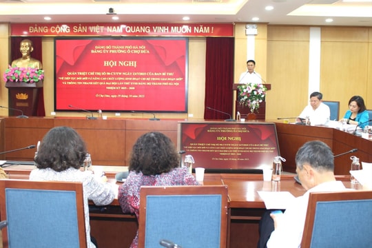 Phường Ô Chợ Dừa nâng cao chất lượng sinh hoạt chi bộ