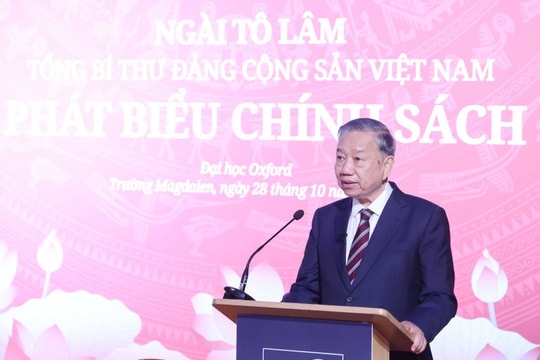 Tổng Bí thư Tô Lâm phát biểu chính sách tại Đại học Oxford
