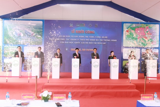 Đại học Quốc gia Hà Nội khởi công Dự án Đầu tư xây dựng hạ tầng công nghệ theo mô hình đô thị thông minh