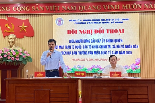 Phường Văn Miếu - Quốc Tử Giám đối thoại với Nhân dân Xây dựng chính quyền phục vụ, gần dân, vì dân
