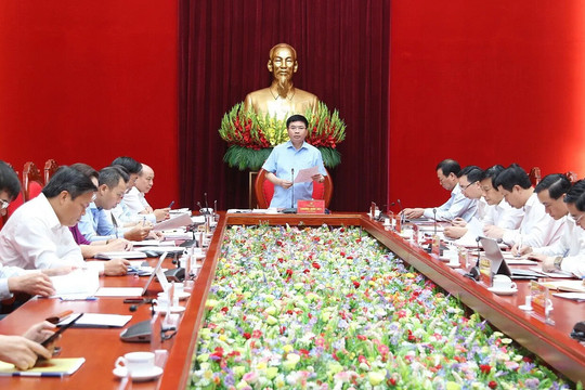Ban Thường vụ Tỉnh ủy Phú Thọ cho ý kiến nhiều nội dung quan trọng thúc đẩy phát triển kinh tế - xã hội