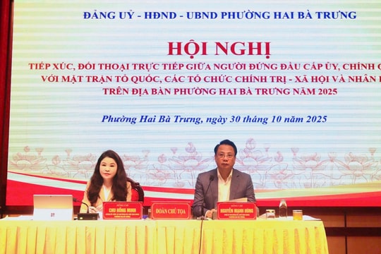 Phường Hai Bà Trưng đối thoại giải quyết nhiều vấn đề người dân quan tâm