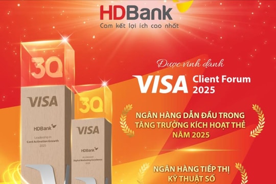 HDBank lập cú đúp giải thưởng từ Visa, ghi dấu hành trình số hóa toàn diện và nâng tầm trải nghiệm khách hàng