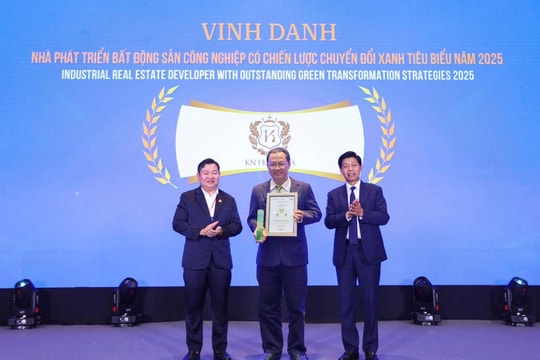 KN Holdings được vinh danh “Nhà phát triển bất động sản công nghiệp có chiến lược chuyển đổi xanh tiêu biểu 2025”