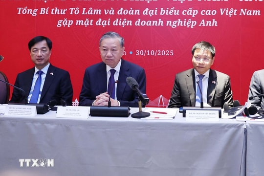 Tổng Bí thư Tô Lâm dự Tọa đàm Doanh nghiệp Việt Nam – Anh