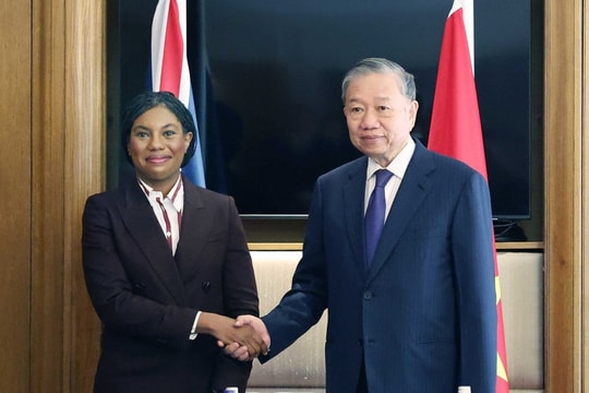 Tổng Bí thư Tô Lâm hội kiến Chủ tịch đảng Bảo thủ Anh Kemi Badenoch