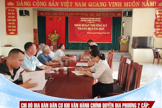Chi bộ địa bàn dân cư khi vận hành chính quyền địa phương 2 cấp: Tâm thế hành động để đổi mới, thích nghi