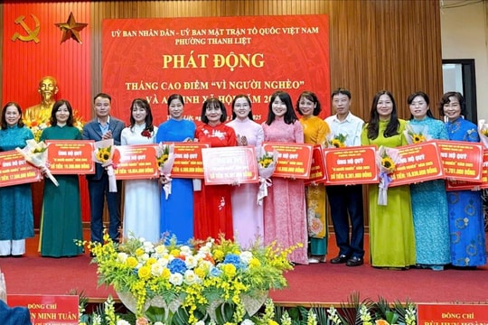 Phường Thanh Liệt phát động Tháng cao điểm ủng hộ Quỹ “Vì người nghèo”
