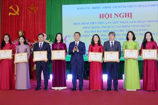 Xã Ô Diên khen thưởng 147 tập thể, cá nhân có thành tích trong các phong trào thi đua