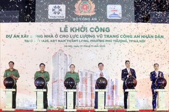 Khởi công xây dựng 1.200 căn hộ cho lực lượng công an tại Khu đô thị Nam Thăng Long