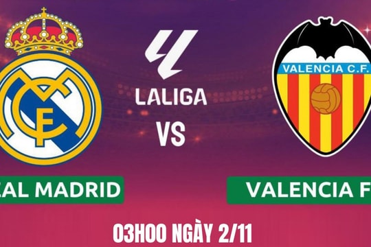 Nhận định Real Madrid vs Valencia: Chủ nhà hướng tới chiến thắng thứ tư liên tiếp