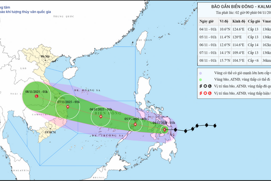 Bão Kalmaegi rất mạnh, tạo thêm đợt mưa lũ mới ở miền Trung