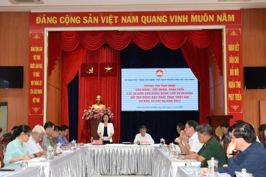 TP Hồ Chí Minh tiếp nhận hơn 204 tỷ đồng hỗ trợ đồng bào vùng bão lũ