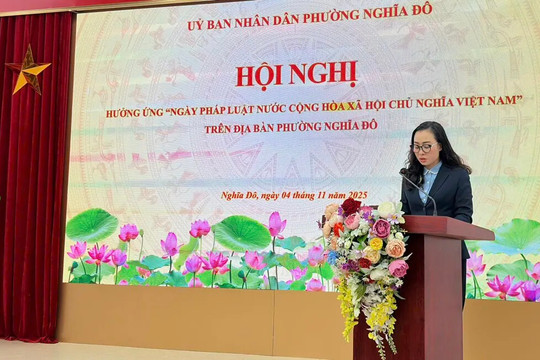 Phường Nghĩa Đô: hưởng ứng Ngày Pháp luật Việt Nam
